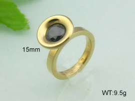 Stainless Steel Stone&Crystal Ring