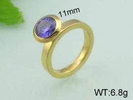 Stainless Steel Stone&Crystal Ring