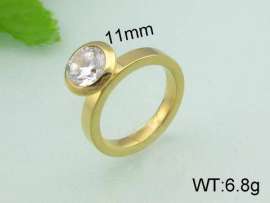 Stainless Steel Stone&Crystal Ring