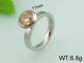 Stainless Steel Stone&Crystal Ring