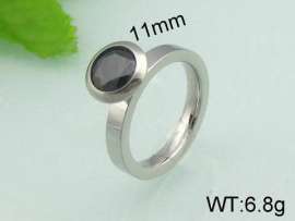 Stainless Steel Stone&Crystal Ring