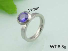 Stainless Steel Stone&Crystal Ring
