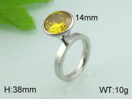 Stainless Steel Stone&Crystal Ring