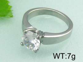 Stainless Steel Stone&Crystal Ring