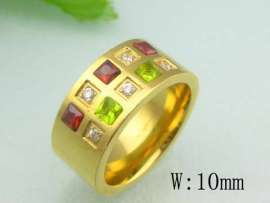 Stainless Steel Stone&Crystal Ring