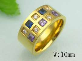 Stainless Steel Stone&Crystal Ring