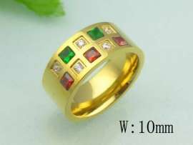 Stainless Steel Stone&Crystal Ring