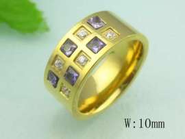 Stainless Steel Stone&Crystal Ring