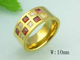 Stainless Steel Stone&Crystal Ring