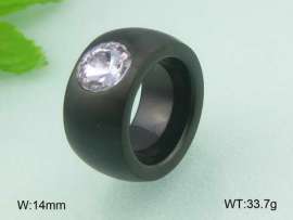 Stainless Steel Stone&Crystal Ring