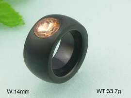 Stainless Steel Stone&Crystal Ring