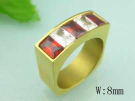 Stainless Steel Stone&Crystal Ring