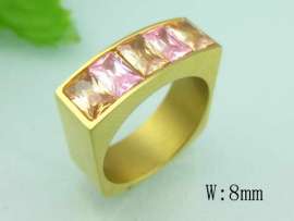 Stainless Steel Stone&Crystal Ring