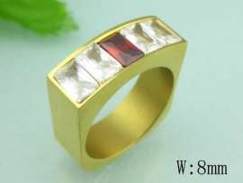 Stainless Steel Stone&Crystal Ring