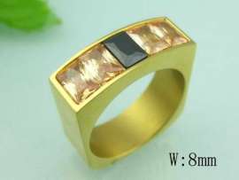 Stainless Steel Stone&Crystal Ring