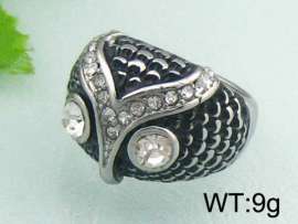 Stainless Steel Stone&Crystal Ring