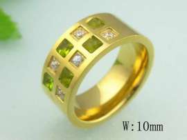 Stainless Steel Stone&Crystal Ring