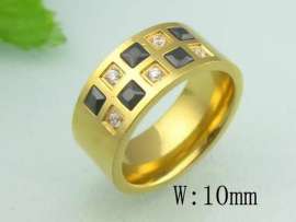 Stainless Steel Stone&Crystal Ring