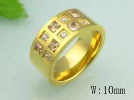 Stainless Steel Stone&Crystal Ring