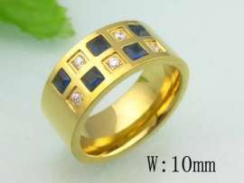 Stainless Steel Stone&Crystal Ring
