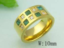 Stainless Steel Stone&Crystal Ring