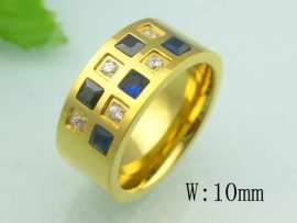 Stainless Steel Stone&Crystal Ring