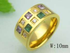 Stainless Steel Stone&Crystal Ring
