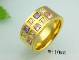 Stainless Steel Stone&Crystal Ring