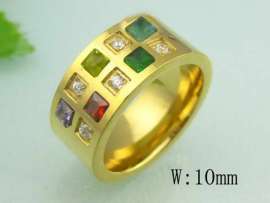 Stainless Steel Stone&Crystal Ring
