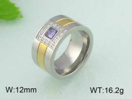 Stainless Steel Stone&Crystal Ring