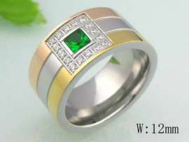 Stainless Steel Stone&Crystal Ring