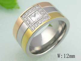 Stainless Steel Stone&Crystal Ring