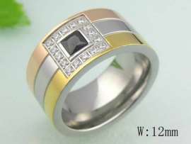 Stainless Steel Stone&Crystal Ring