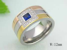 Stainless Steel Stone&Crystal Ring
