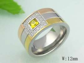 Stainless Steel Stone&Crystal Ring