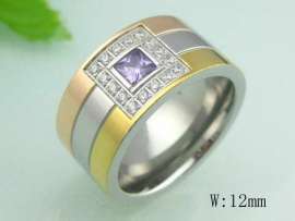 Stainless Steel Stone&Crystal Ring