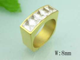 Stainless Steel Stone&Crystal Ring