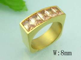 Stainless Steel Stone&Crystal Ring