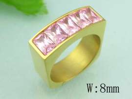 Stainless Steel Stone&Crystal Ring
