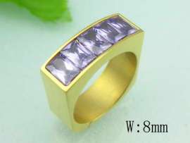 Stainless Steel Stone&Crystal Ring