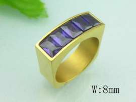 Stainless Steel Stone&Crystal Ring