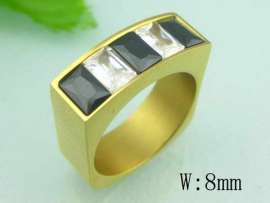 Stainless Steel Stone&Crystal Ring