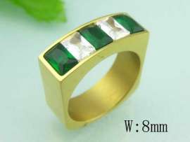 Stainless Steel Stone&Crystal Ring