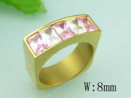 Stainless Steel Stone&Crystal Ring