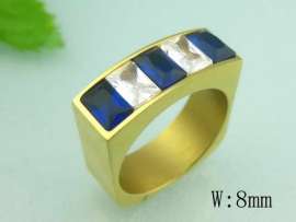 Stainless Steel Stone&Crystal Ring