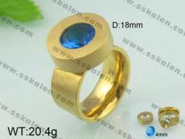 Stainless Steel Stone&Crystal Ring