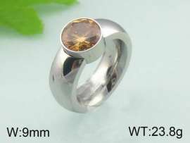 Stainless Steel Stone&Crystal Ring