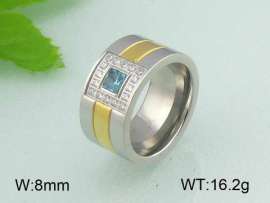 Stainless Steel Stone&Crystal Ring