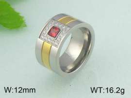 Stainless Steel Stone&Crystal Ring