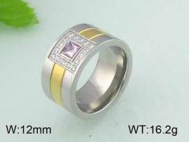 Stainless Steel Stone&Crystal Ring